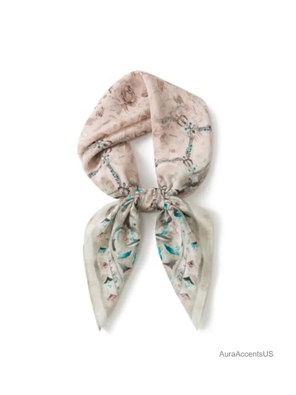 100% Mulberry Silk Square Scarf - Lightweight Hair Scarf & Neckerchief